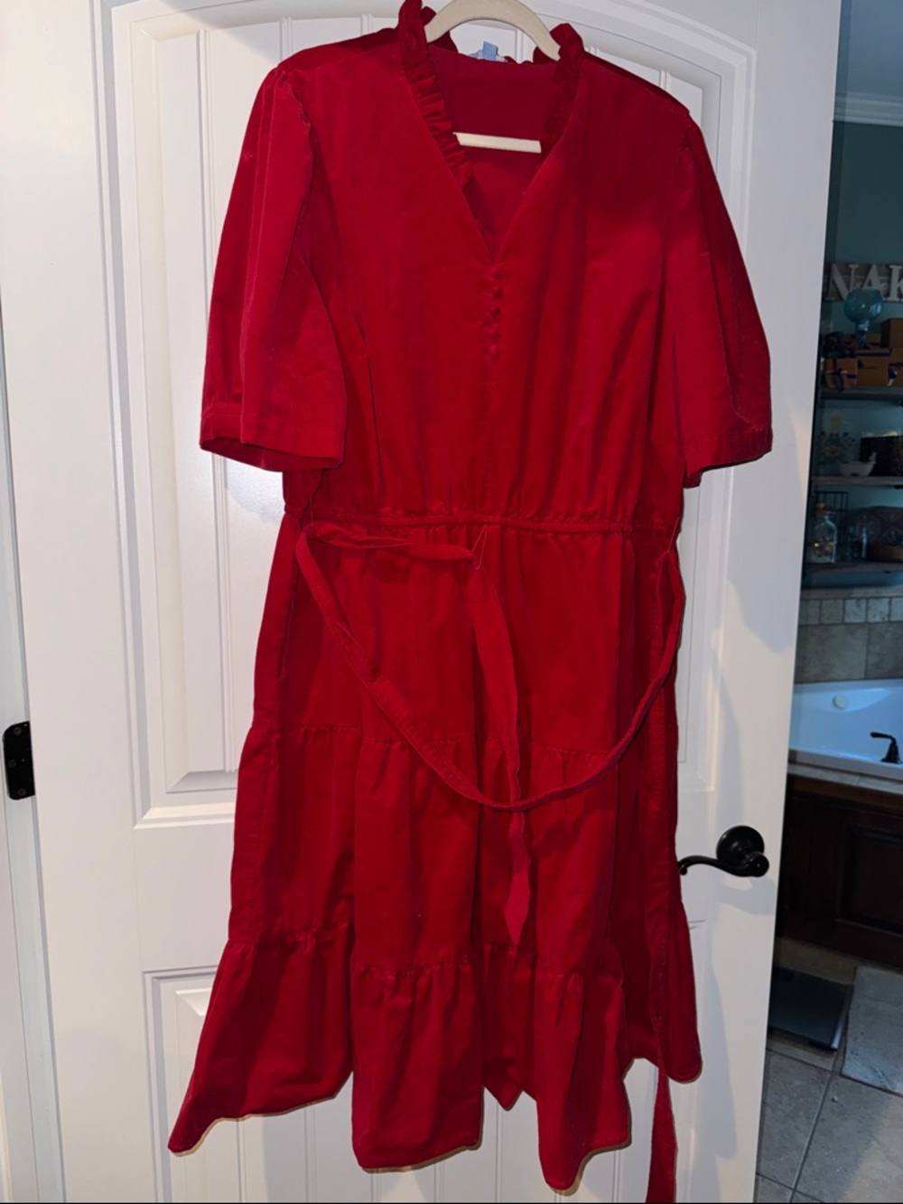 Draper James 2X Corduroy Red Dress
